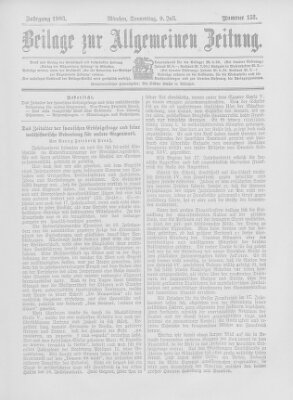 Allgemeine Zeitung Donnerstag 9. Juli 1903