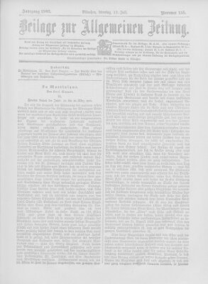 Allgemeine Zeitung Montag 13. Juli 1903