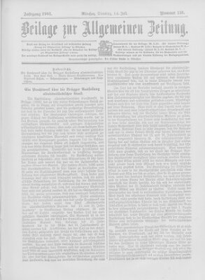 Allgemeine Zeitung Dienstag 14. Juli 1903