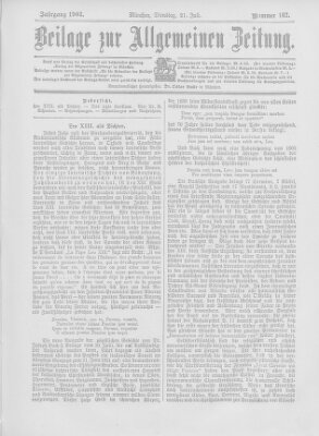 Allgemeine Zeitung Dienstag 21. Juli 1903