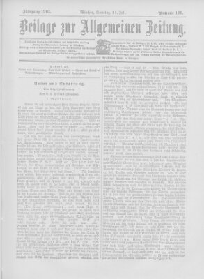 Allgemeine Zeitung Samstag 25. Juli 1903