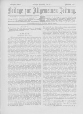 Allgemeine Zeitung Mittwoch 29. Juli 1903