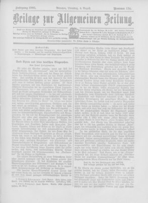 Allgemeine Zeitung Dienstag 4. August 1903