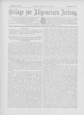 Allgemeine Zeitung Dienstag 25. August 1903