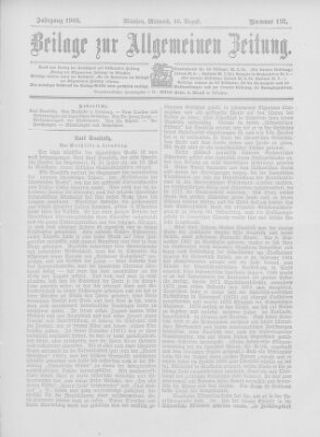 Allgemeine Zeitung Mittwoch 26. August 1903