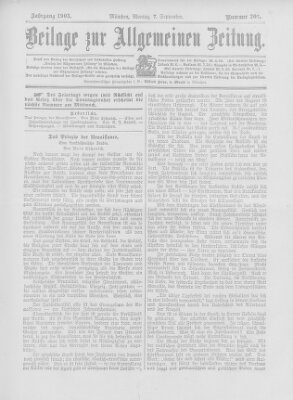 Allgemeine Zeitung Montag 7. September 1903