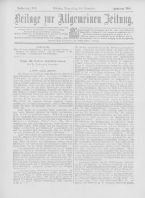 Allgemeine Zeitung Donnerstag 10. September 1903