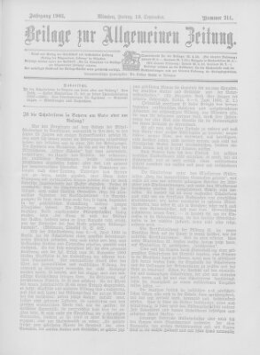 Allgemeine Zeitung Freitag 18. September 1903