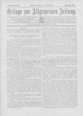 Allgemeine Zeitung Montag 28. September 1903