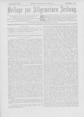 Allgemeine Zeitung Mittwoch 30. September 1903