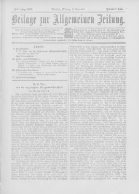 Allgemeine Zeitung Montag 9. November 1903