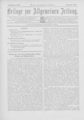 Allgemeine Zeitung Donnerstag 12. November 1903