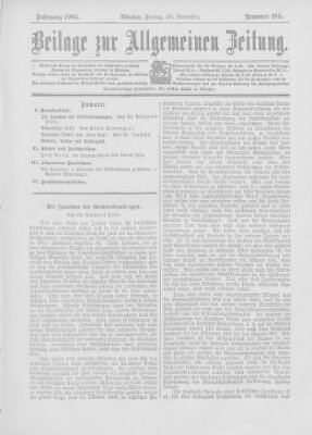 Allgemeine Zeitung Freitag 20. November 1903