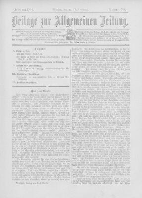 Allgemeine Zeitung Freitag 27. November 1903