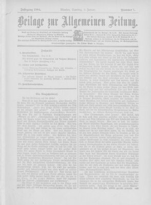 Allgemeine Zeitung Samstag 2. Januar 1904