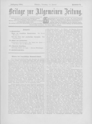 Allgemeine Zeitung Dienstag 12. Januar 1904