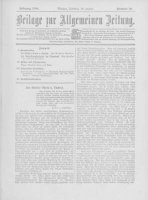 Allgemeine Zeitung Dienstag 19. Januar 1904