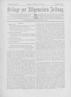 Allgemeine Zeitung Dienstag 26. Januar 1904