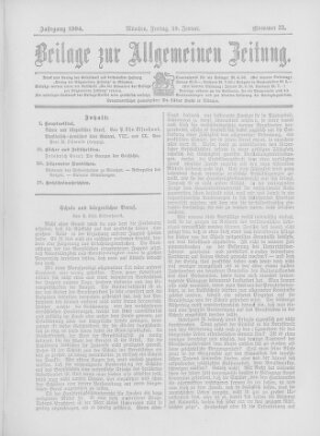 Allgemeine Zeitung Freitag 29. Januar 1904