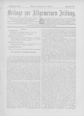 Allgemeine Zeitung Donnerstag 25. Februar 1904