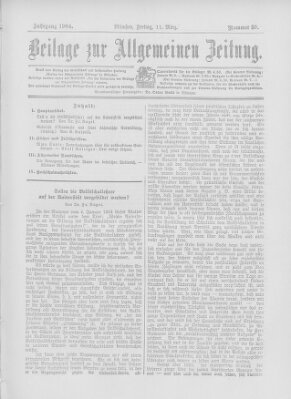 Allgemeine Zeitung Freitag 11. März 1904