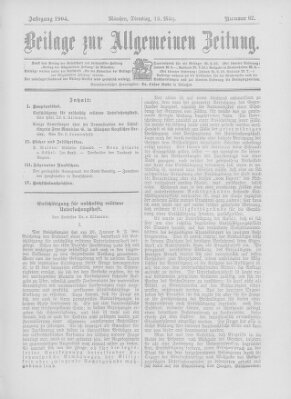 Allgemeine Zeitung Dienstag 15. März 1904