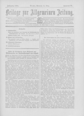 Allgemeine Zeitung Mittwoch 23. März 1904