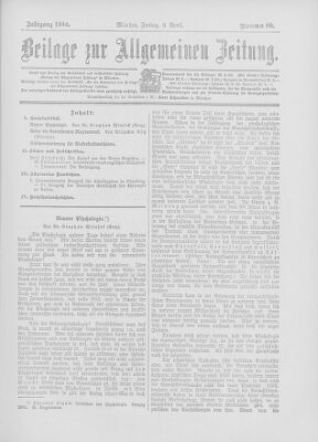 Allgemeine Zeitung Freitag 8. April 1904