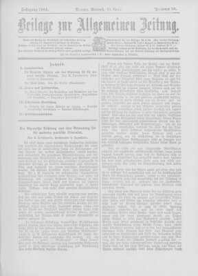 Allgemeine Zeitung Mittwoch 20. April 1904