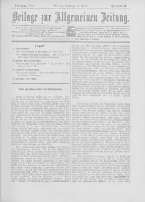 Allgemeine Zeitung Samstag 23. April 1904