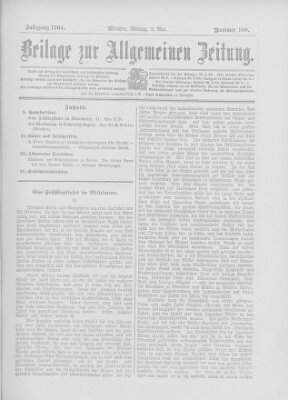 Allgemeine Zeitung Montag 2. Mai 1904