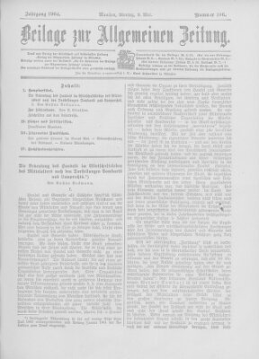 Allgemeine Zeitung Monday 9. May 1904