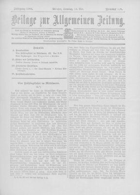 Allgemeine Zeitung Samstag 14. Mai 1904