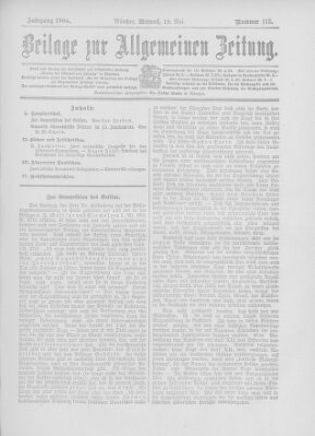 Allgemeine Zeitung Mittwoch 18. Mai 1904