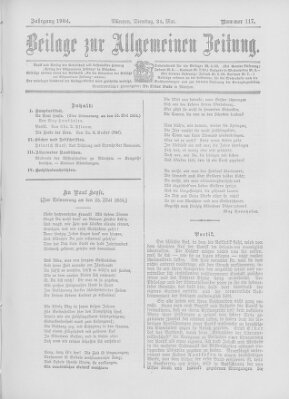 Allgemeine Zeitung Dienstag 24. Mai 1904