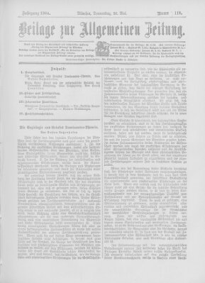 Allgemeine Zeitung Donnerstag 26. Mai 1904