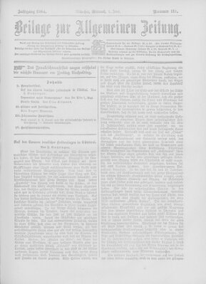 Allgemeine Zeitung Mittwoch 1. Juni 1904