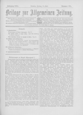 Allgemeine Zeitung Freitag 10. Juni 1904