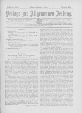 Allgemeine Zeitung Samstag 11. Juni 1904