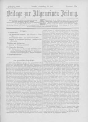 Allgemeine Zeitung Donnerstag 16. Juni 1904