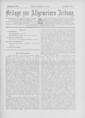 Allgemeine Zeitung Samstag 18. Juni 1904