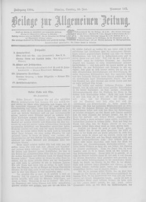 Allgemeine Zeitung Samstag 25. Juni 1904