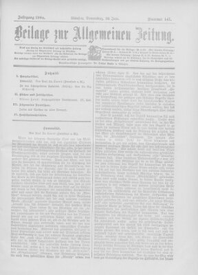 Allgemeine Zeitung Donnerstag 30. Juni 1904