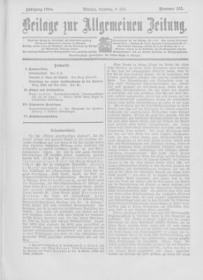 Allgemeine Zeitung Samstag 9. Juli 1904