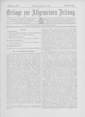 Allgemeine Zeitung Dienstag 26. Juli 1904