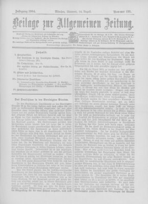 Allgemeine Zeitung Mittwoch 24. August 1904