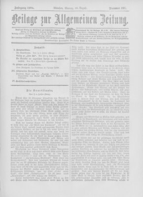 Allgemeine Zeitung Montag 29. August 1904