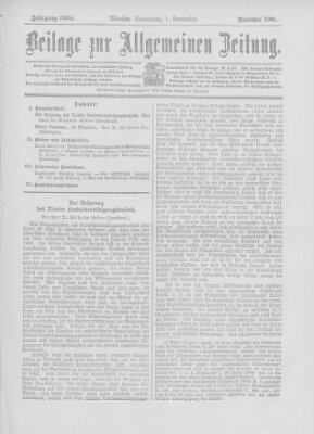 Allgemeine Zeitung Donnerstag 1. September 1904