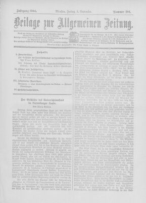 Allgemeine Zeitung Freitag 2. September 1904