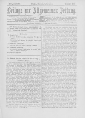 Allgemeine Zeitung Mittwoch 7. September 1904